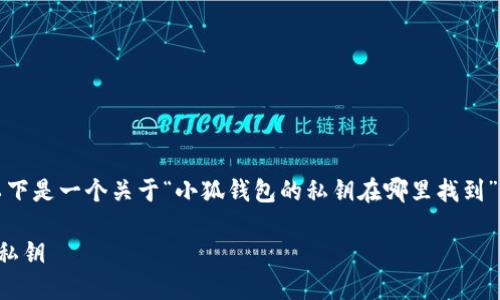 為了符合您的需求，以下是一個關于“小狐錢包的私鑰在哪里找到”的和相關內容的概述。

如何找到小狐錢包的私鑰